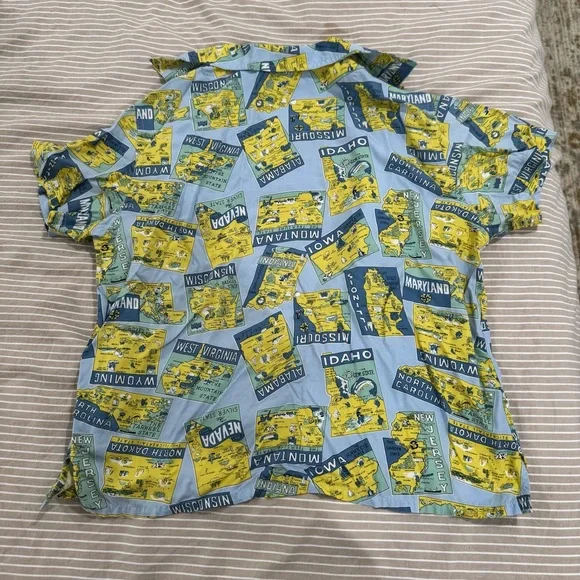 Liz Claiborne Vintage Map Shirt - Picture 4 of 5